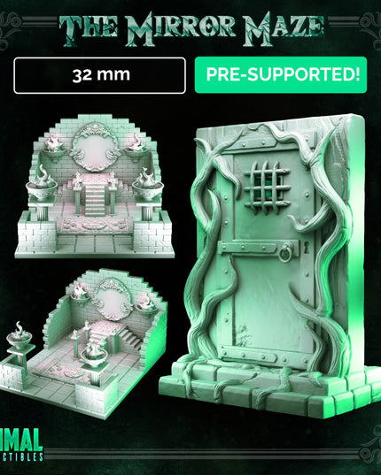 Sanctrum room and iron door - THE MIRROR MAZE - MASTERS OF DUNGEONS QUEST