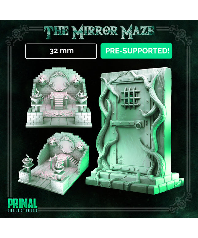 Sanctrum room and iron door - THE MIRROR MAZE - MASTERS OF DUNGEONS QUEST