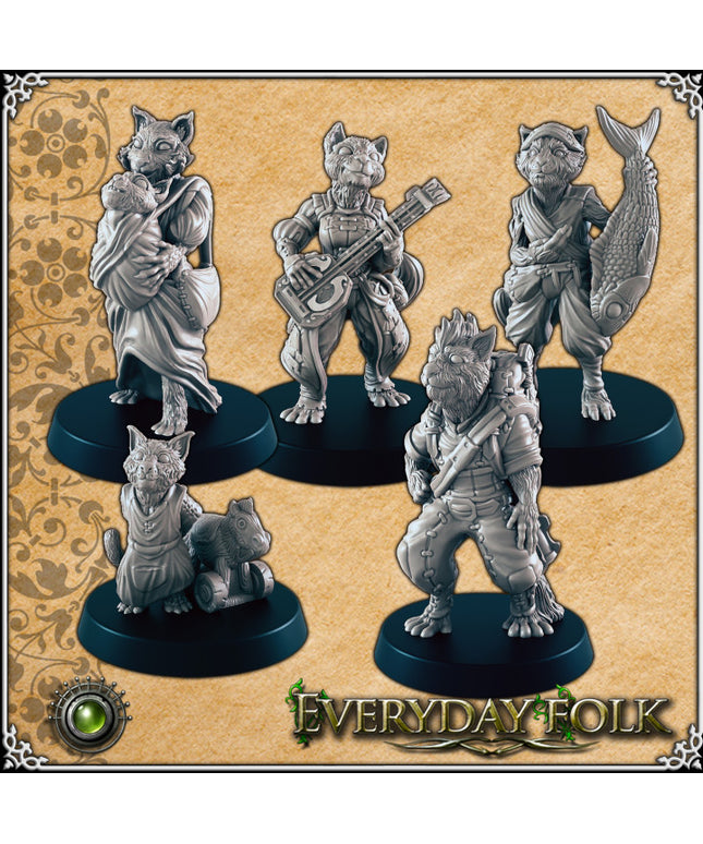 Everyday Folk  / Catfolk Commoners