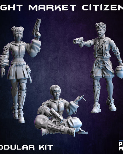 Night Market Citizens (modular kit) - Night Market Collection