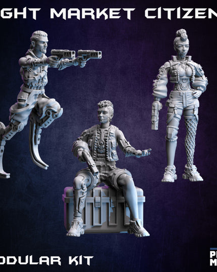 Night Market Citizens (modular kit) - Night Market Collection