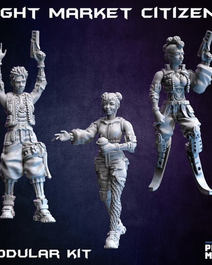 Night Market Citizens (modular kit) - Night Market Collection