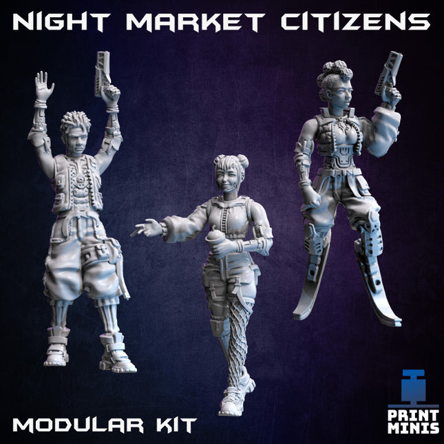 Night Market Citizens (modular kit) - Night Market Collection