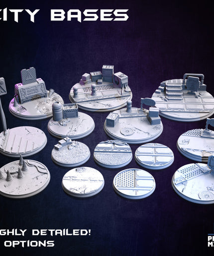 Cyberpunk City Bases - Night Market Collection