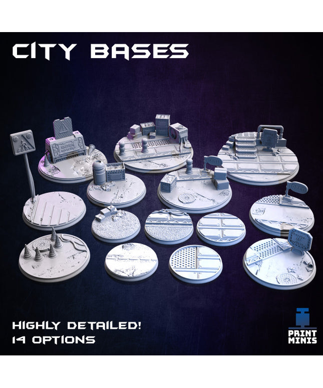 Cyberpunk City Bases - Night Market Collection