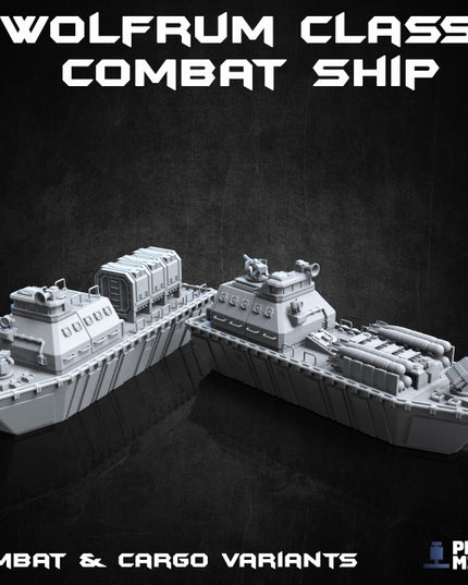 Wolfrum Class Combat Ship & Cargo Vessel (Modular) - Ironside Docks Collection