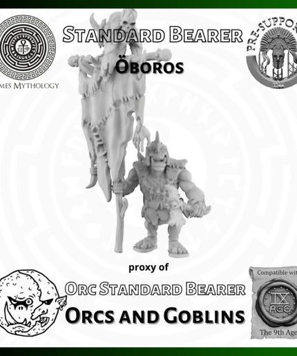 Orcas and Goblins  , oboros, Standard Bearer ,1 Figure
