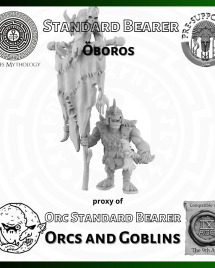 Orcas and Goblins  , oboros, Standard Bearer ,1 Figure
