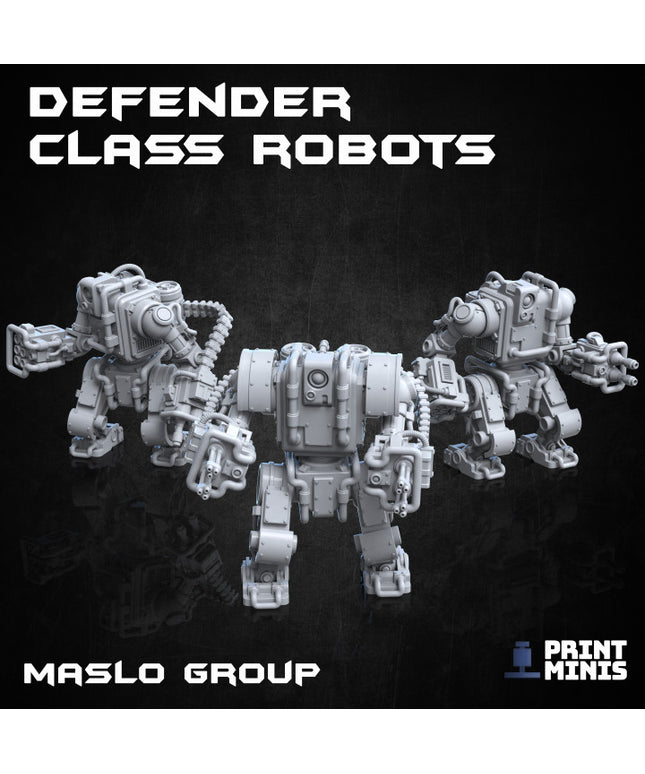 Defender Class Robots x3 (modular) - Automata Collection