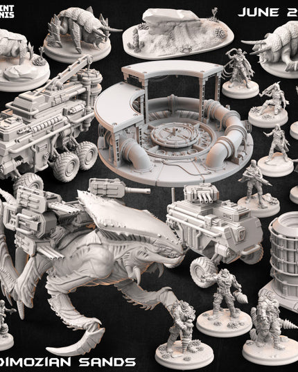 Dimozian Sands Collection - two factions survive the desert using aliens vs tech!