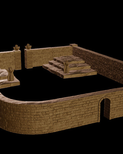 Various dungeon walls and scatter for your tabletop.