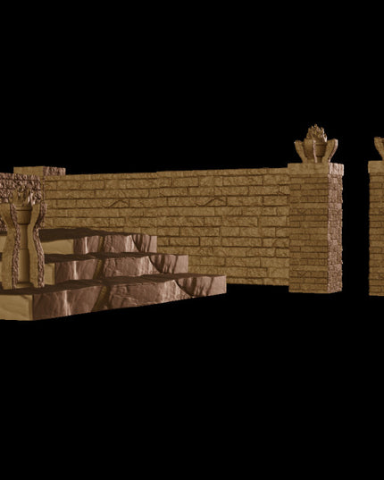 Various dungeon walls and scatter for your tabletop.