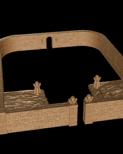 Various dungeon walls and scatter for your tabletop.