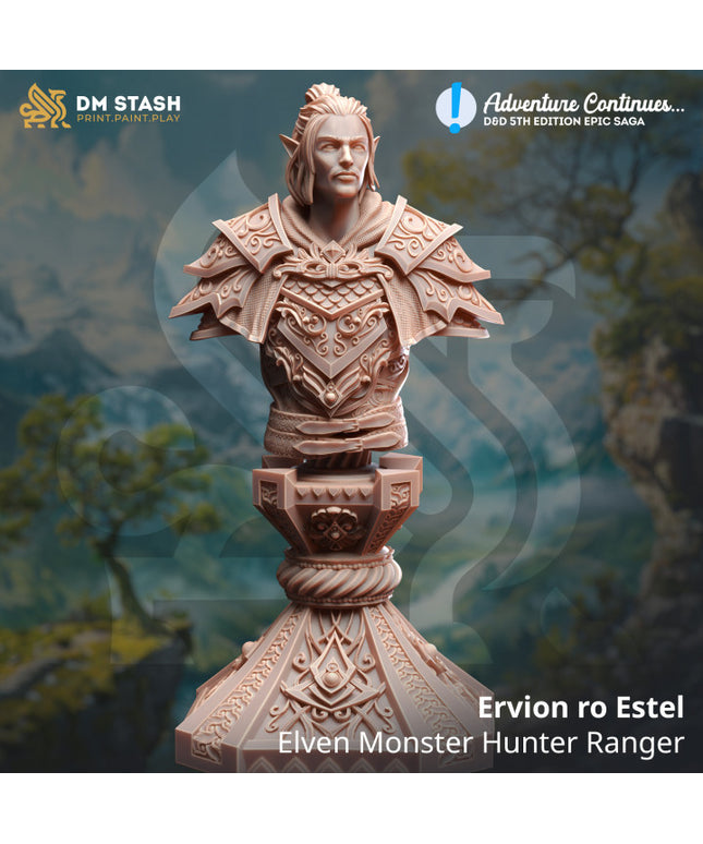 BUST Elven Monster Hunter Ranger - Ervion ro Estel