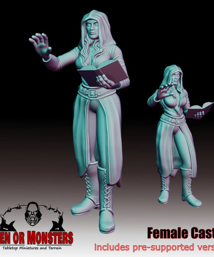 Female Caster - Sorcerer - Wizard - Witch - 1 Figure