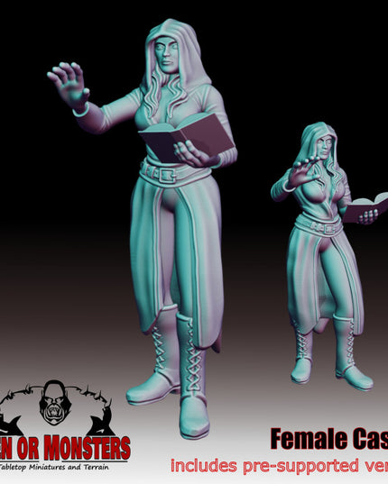 Female Caster - Sorcerer - Wizard - Witch - 1 Figure
