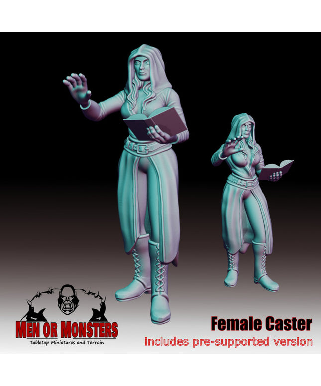Female Caster - Sorcerer - Wizard - Witch - 1 Figure
