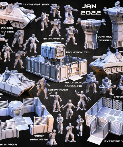 Narok Lunar Prison Collection - suppress the inmate riot and control your base!