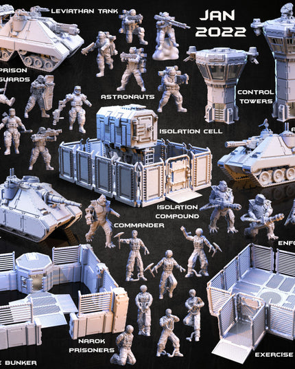 Narok Lunar Prison Collection - suppress the inmate riot and control your base!