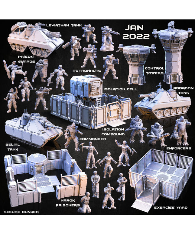Narok Lunar Prison Collection - suppress the inmate riot and control your base!