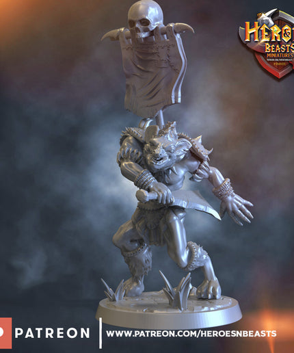 Gnoll mercenary warrior 2 - bannerman