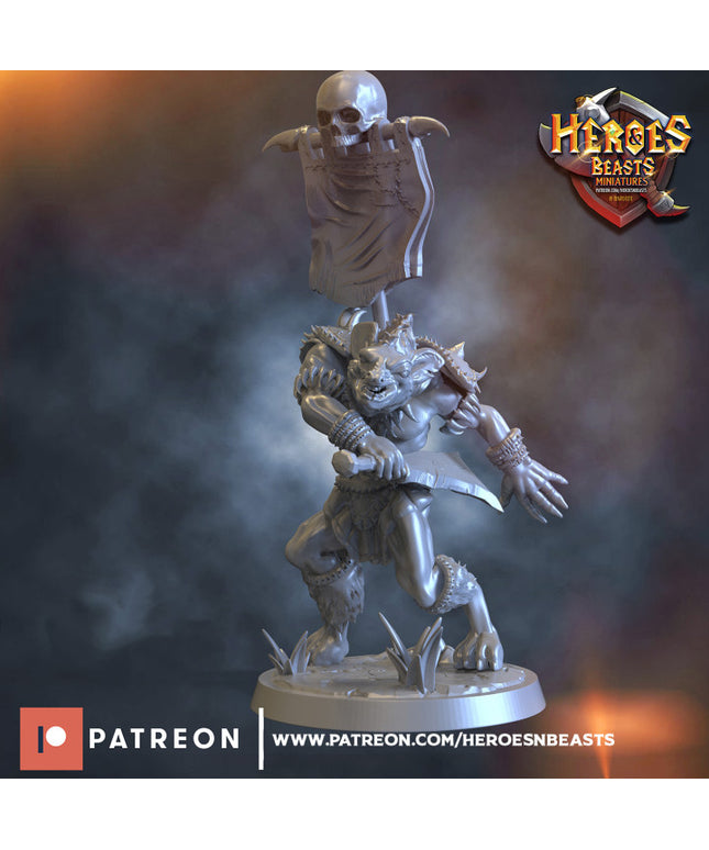 Gnoll mercenary warrior 2 - bannerman
