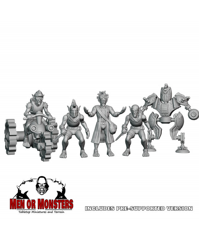 Goblin Scientist and minions - 5 Figures