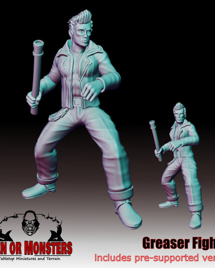 Greaser Fighter - Rogue - Monk - 1 Figure
