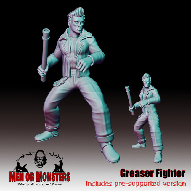 Greaser Fighter - Rogue - Monk - 1 Figure
