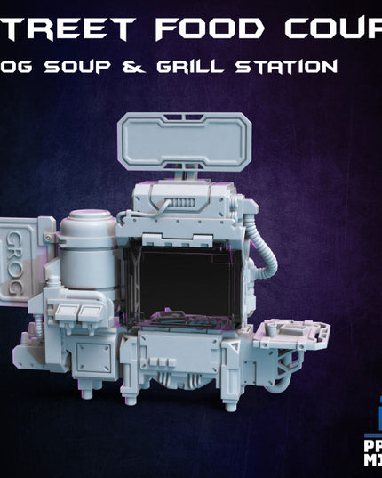 Street Food Court - Scenery Kit - Night Market Collection