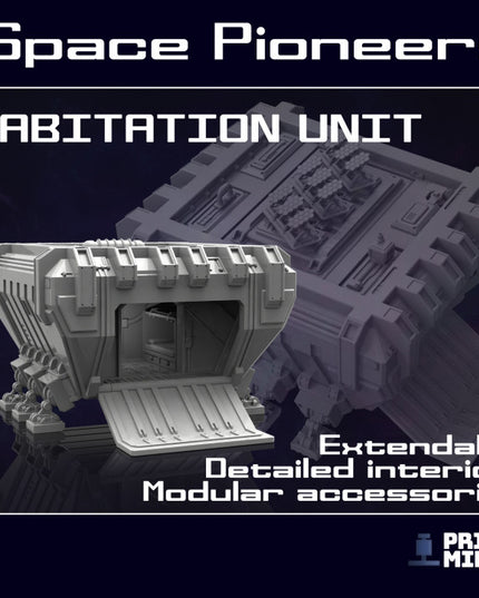 The Habitation Unit - Modular, Expandable Terrain - Space Pioneers Collection