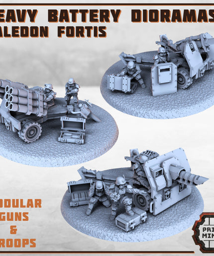 Heavy Battery Dioramas x3