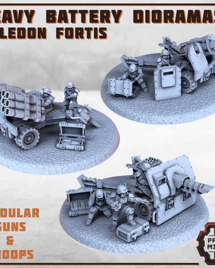 Heavy Battery Dioramas x3