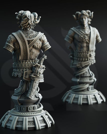 BUST Tiefling Infernal Warlock - Heron of Daronai