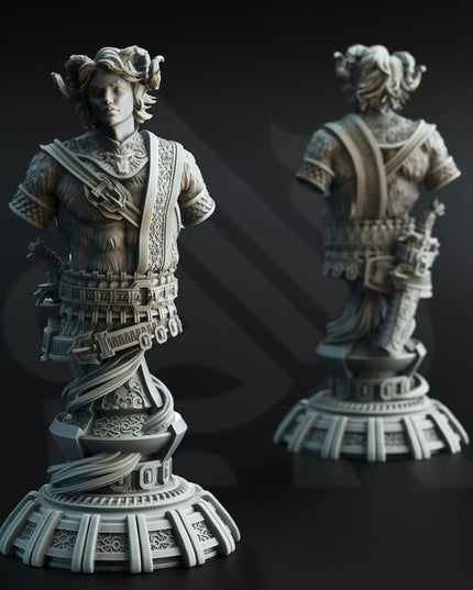 BUST Tiefling Infernal Warlock - Heron of Daronai