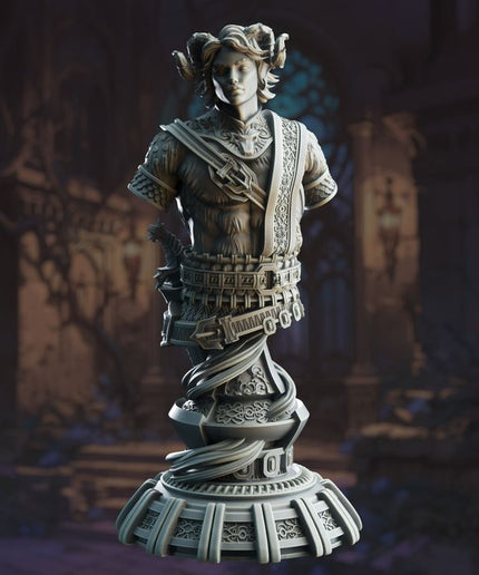 BUST Tiefling Infernal Warlock - Heron of Daronai