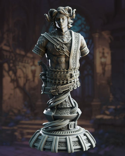 BUST Tiefling Infernal Warlock - Heron of Daronai