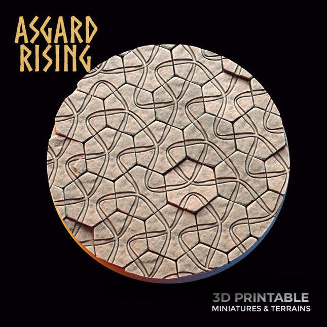 Hex Cobblestone - 2x 40mm Round Base
