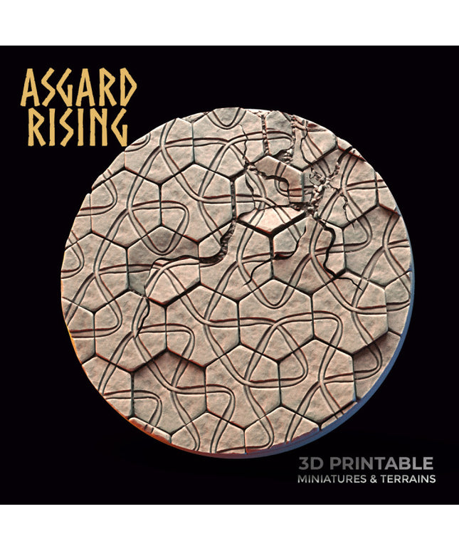 Hex Cobblestone - 2x 40mm Round Base