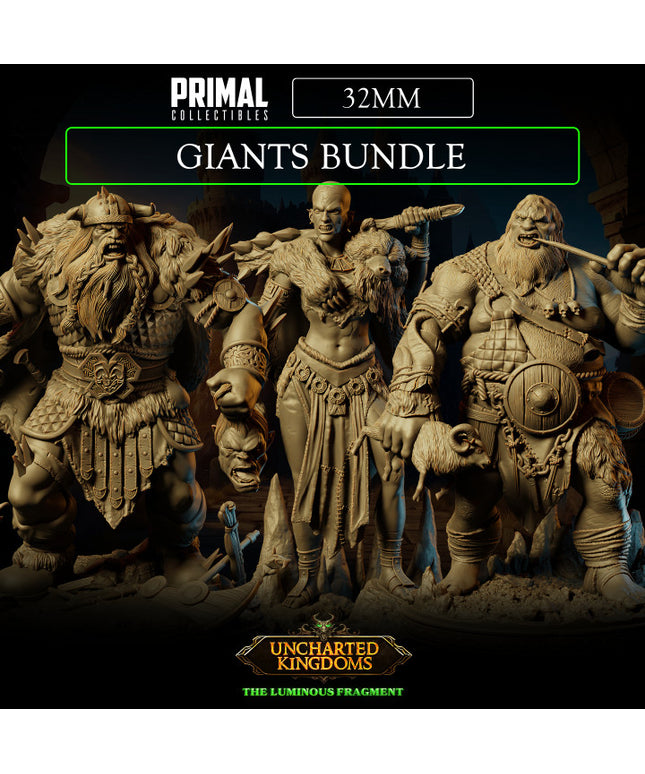 3 miniatures - 32mm - Giants Bundle - Uncharted Kingdoms