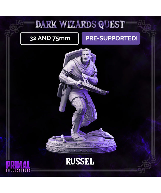 Crossbowman/ Mercenary /Man- at- arms - Russel - DARK WIZARDS - MASTERS OF DUNGEONS QUEST