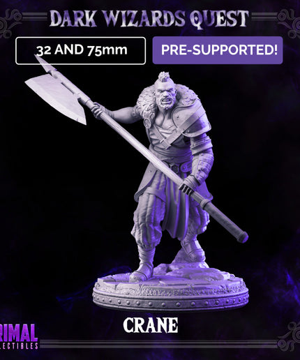 Halberdier/ Mercenary /Man- at- arms - Crane - DARK WIZARDS - MASTERS OF DUNGEONS QUEST