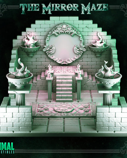 Sanctrum room and iron door - THE MIRROR MAZE - MASTERS OF DUNGEONS QUEST