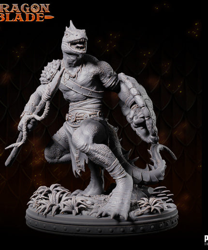 Lizardmen lance and shield - September 2023 - DRAGONBLADE- MASTERS OF DUNGEONS QUEST