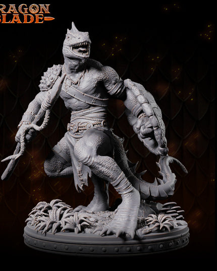 Lizardmen lance and shield - September 2023 - DRAGONBLADE- MASTERS OF DUNGEONS QUEST