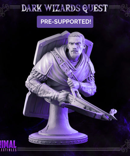 Crossbowman/ Mercenary /Man- at- arms - Russel - Bust - DARK WIZARDS - MASTERS OF DUNGEONS QUEST