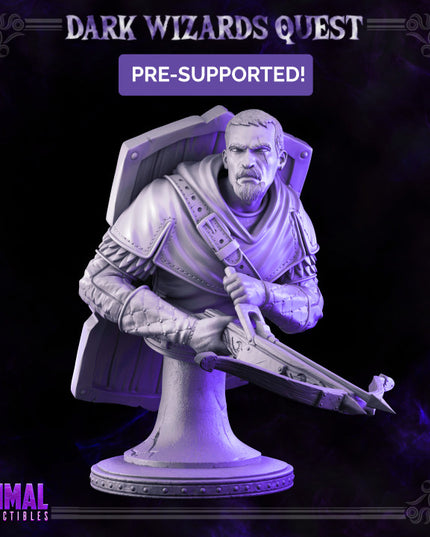Crossbowman/ Mercenary /Man- at- arms - Russel - Bust - DARK WIZARDS - MASTERS OF DUNGEONS QUEST