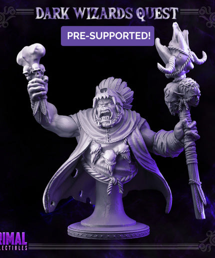 Orc Shaman - Dunkun - Bust - DARK WIZARDS - MASTERS OF DUNGEONS QUEST