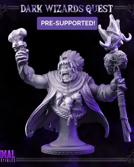Orc Shaman - Dunkun - Bust - DARK WIZARDS - MASTERS OF DUNGEONS QUEST