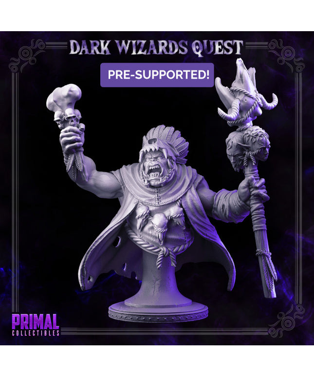 Orc Shaman - Dunkun - Bust - DARK WIZARDS - MASTERS OF DUNGEONS QUEST